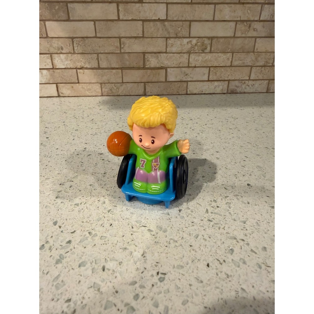 Fisher Price Little People Josh Eddie Wheelchair Basketball Figure